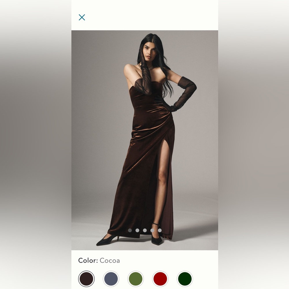 BHLDN Chocolate Brown Dress